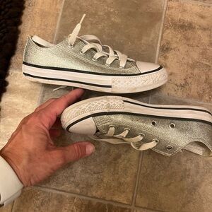 Silver Converse Kids